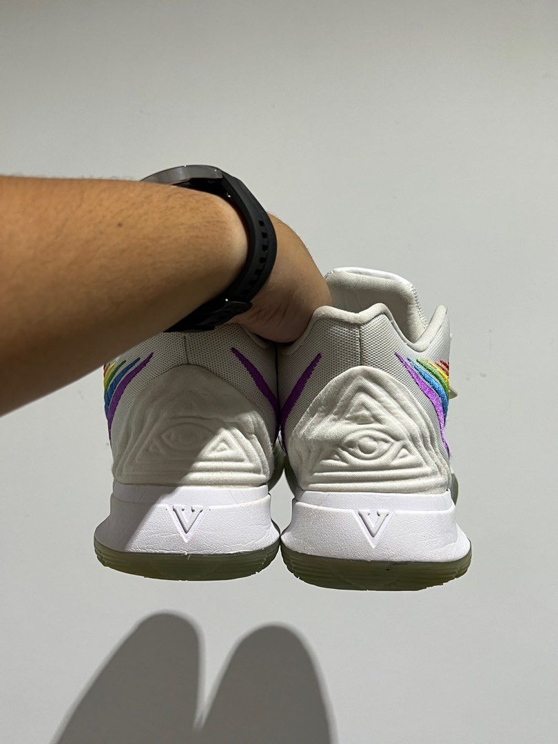 kyrie 5 white rainbow