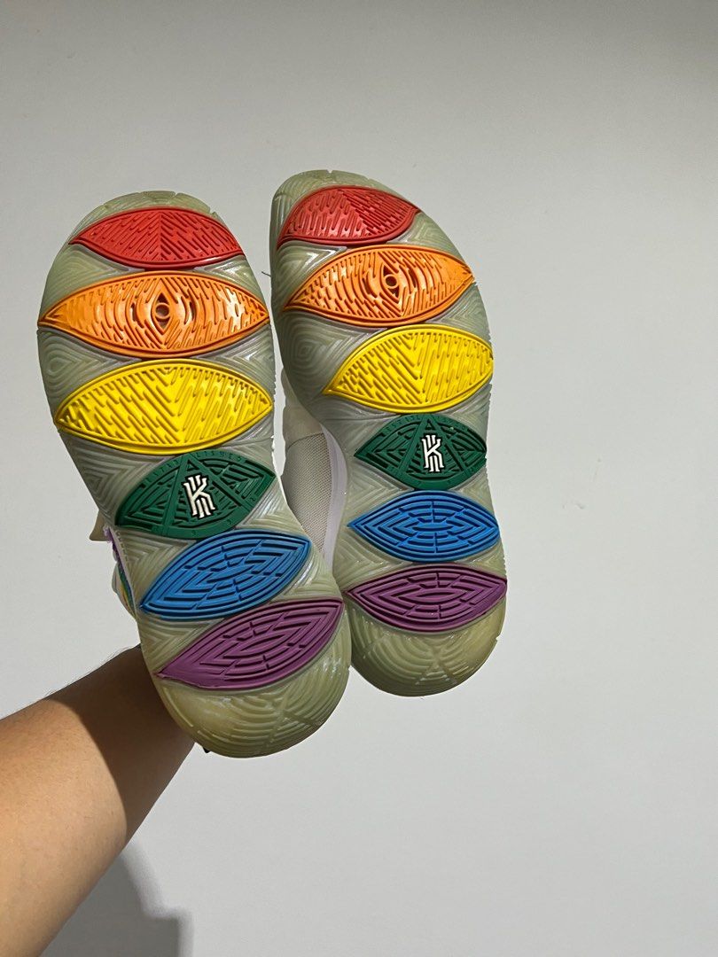 kyrie 5 rainbow white