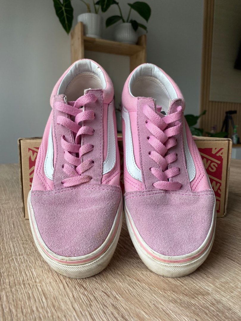 Pink vans junior shop