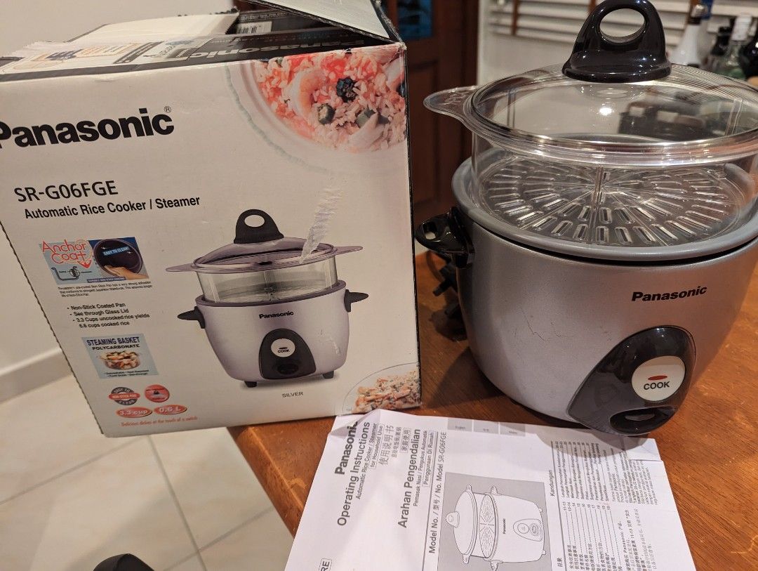 Panasonic rice cooker & steamer SRG06, TV & Home Appliances, Kitchen