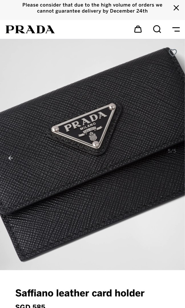 Prada name online card holder