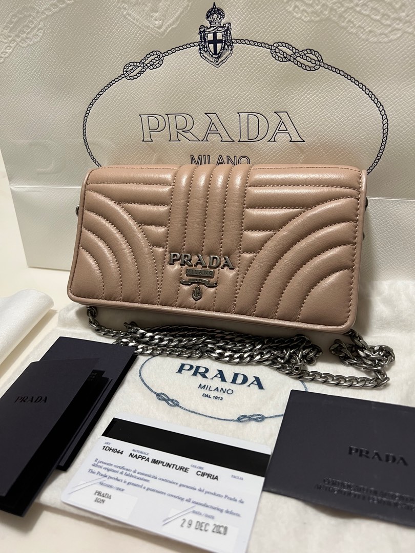 Prada nappa impunture sales diagramme wallet on chain