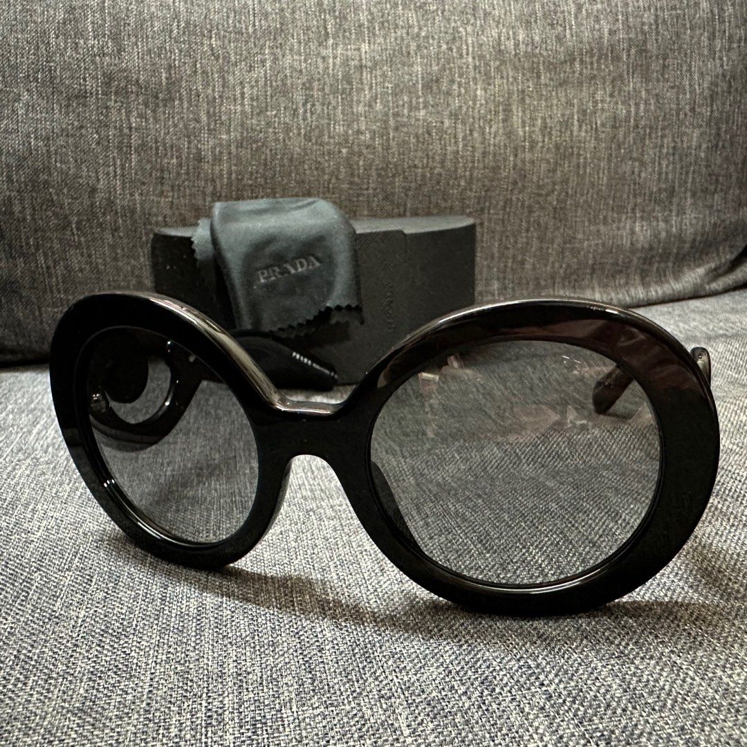 Prada - Minimal Baroque Round Frame Sunglasses Tortoise | www.luxurybags.eu