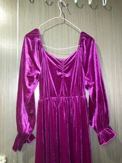 Purple velvet gown