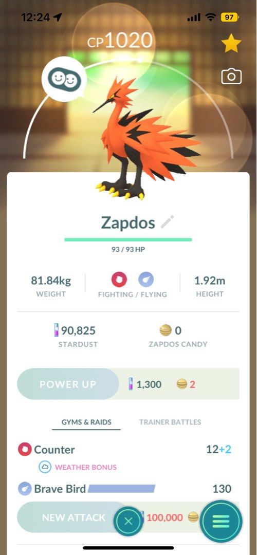 Pokemon Go Galarian Zapdos, Video Gaming, Video Games, Others on Carousell