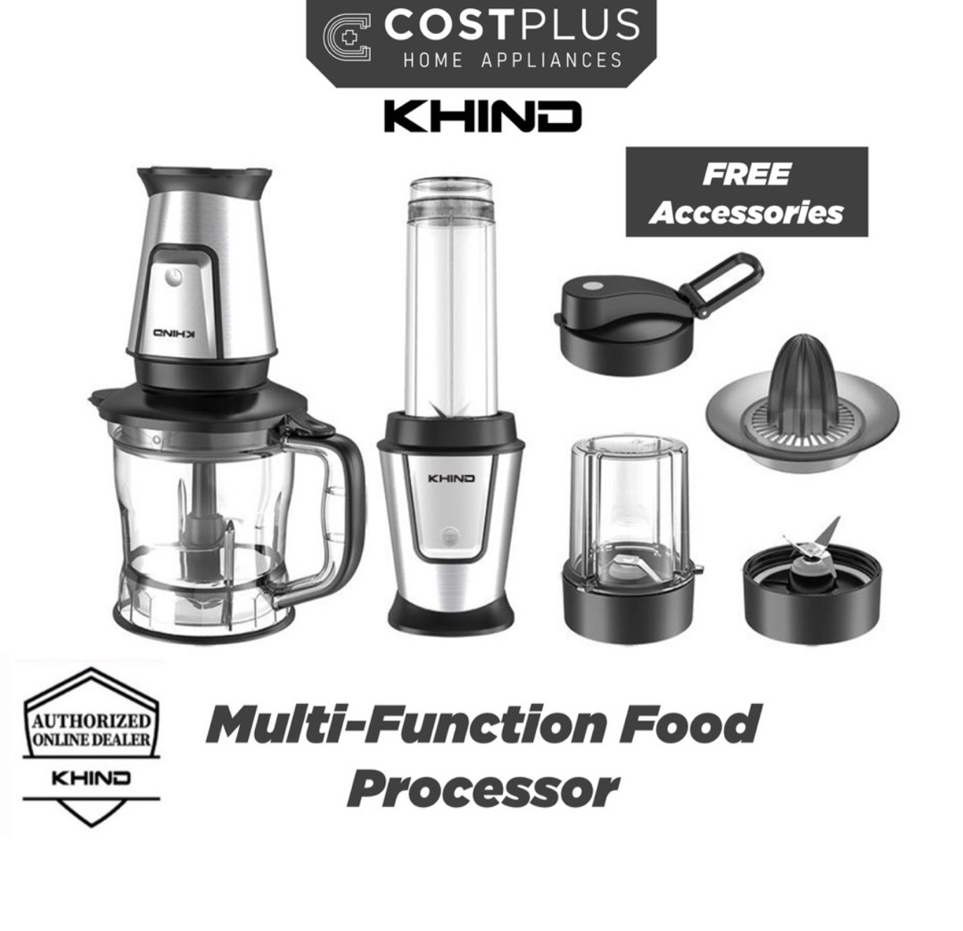 READY STOCK KHIND Multi Blender Chopper Grinder Juicer with Safety Lock