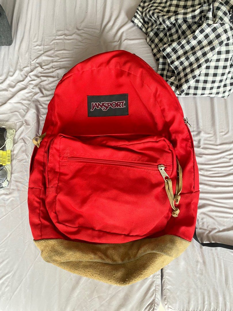 Red Jansport Bag, Men's Fashion, Bags, Backpacks on Carousell