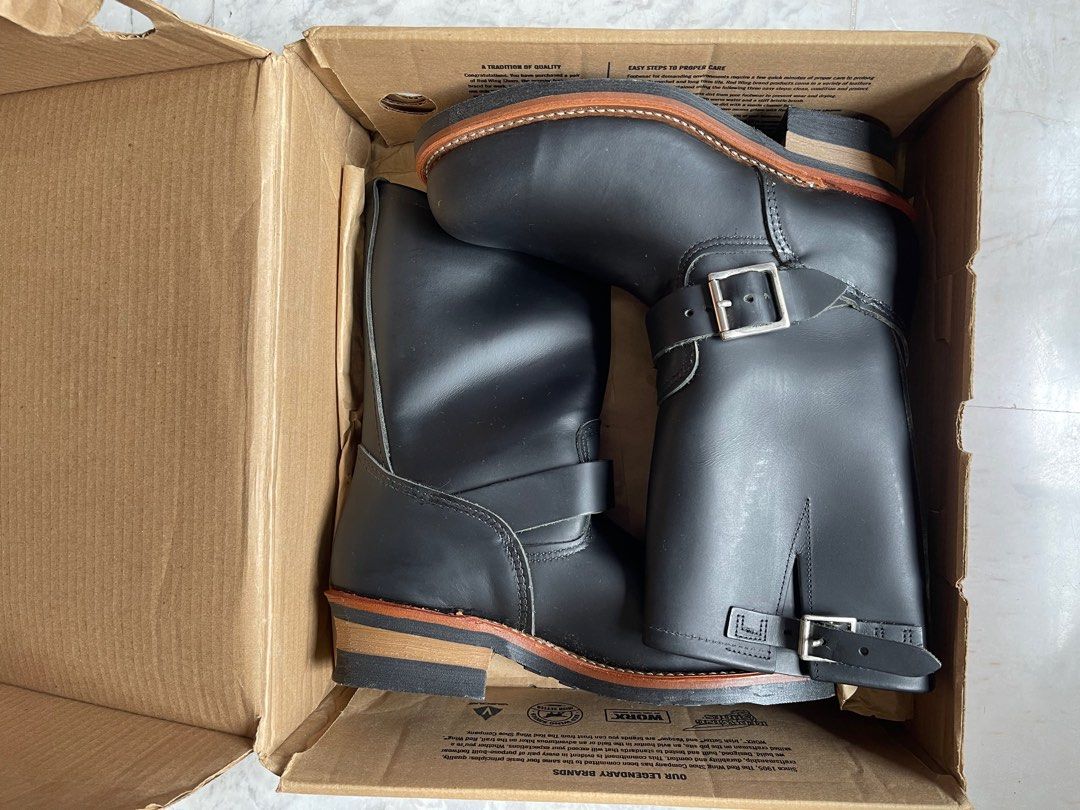 Red Wing Engineer Biker Boots Brand New In Box Men s Fashion
