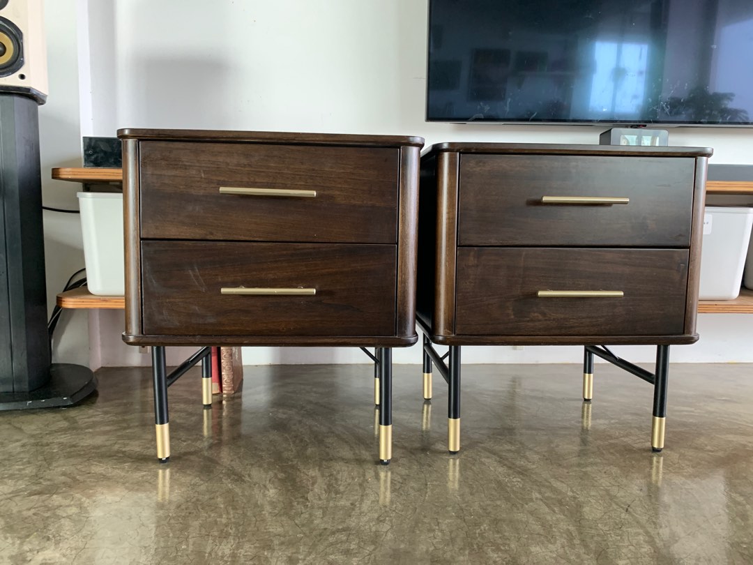 Retro and Mid Century Bedside Tables x 2, Furniture & Home Living ...