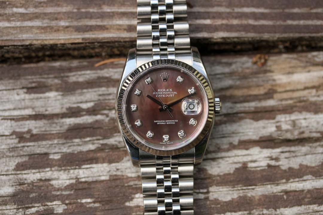 Rolex datejust 36 black mother of pearl 2025