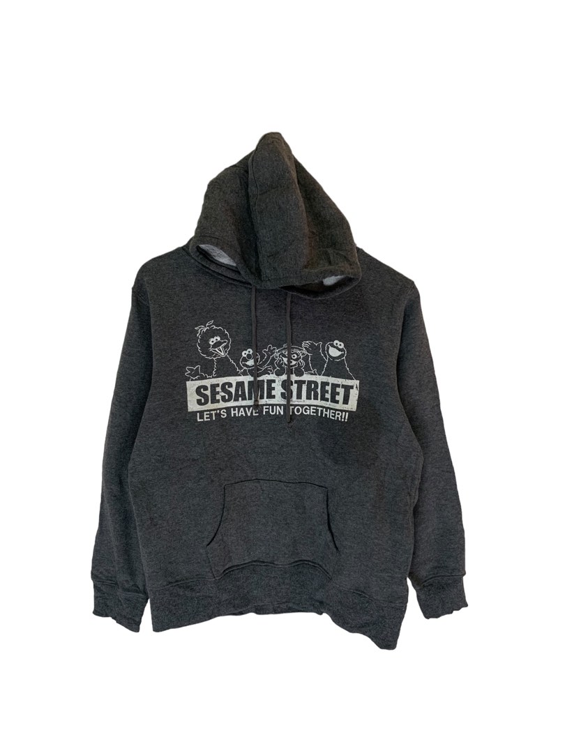 Sesame Street Elmo Name Hoodie S-2XL, Charcoal