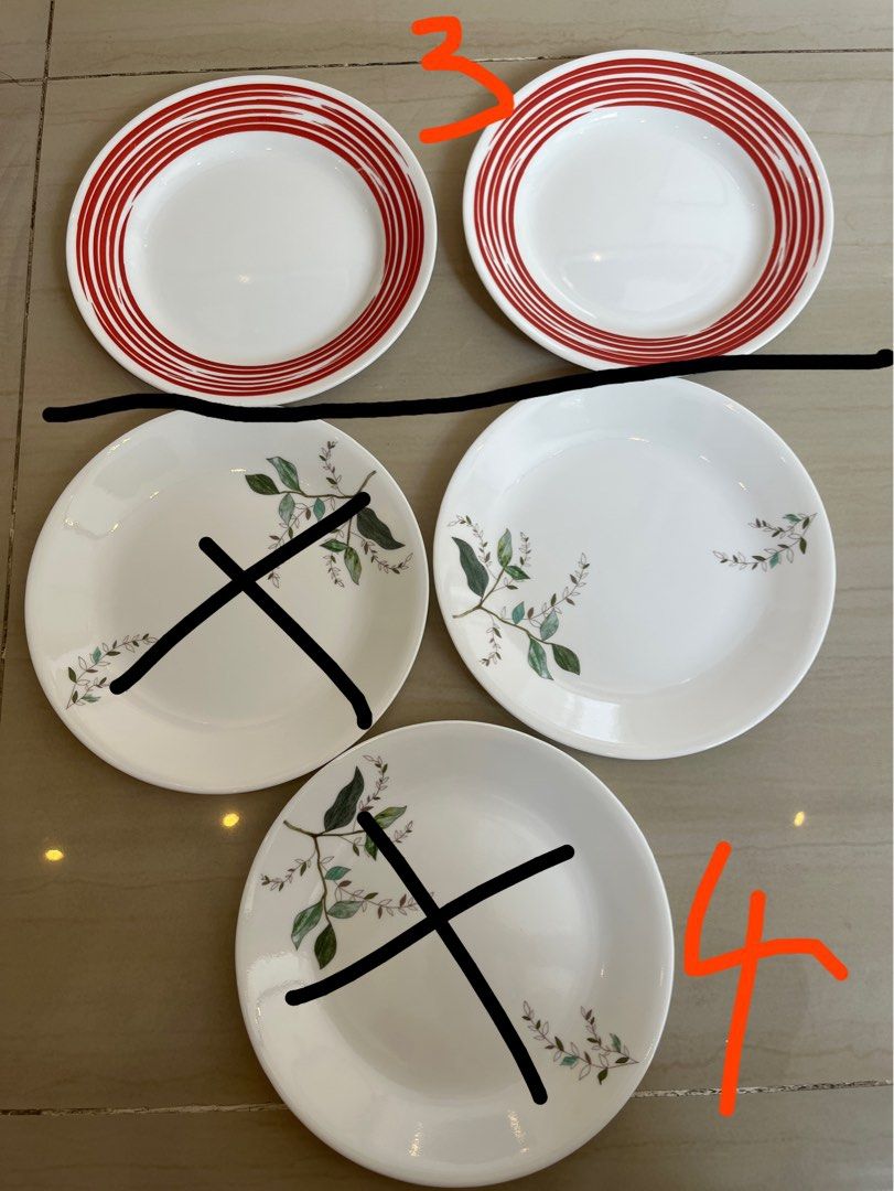 Set Corelle Plates and bowls, Furniture & Home Living, Kitchenware