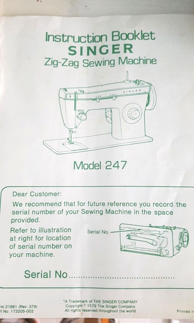 SINGER Zigzag sewing machine hood extension pedal vintage, Hobbies