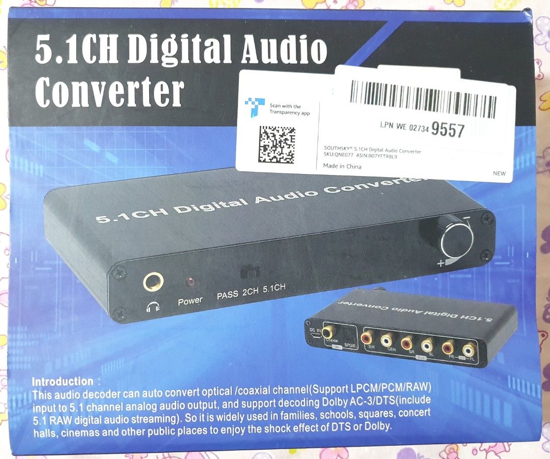 SOUTHSKY Convertisseur de son numérique 5.1 - SPDIF optique/coaxial Dolby  AC3 DTS vers audio analogique 5.1 CH (sortie RCA) : : High-Tech