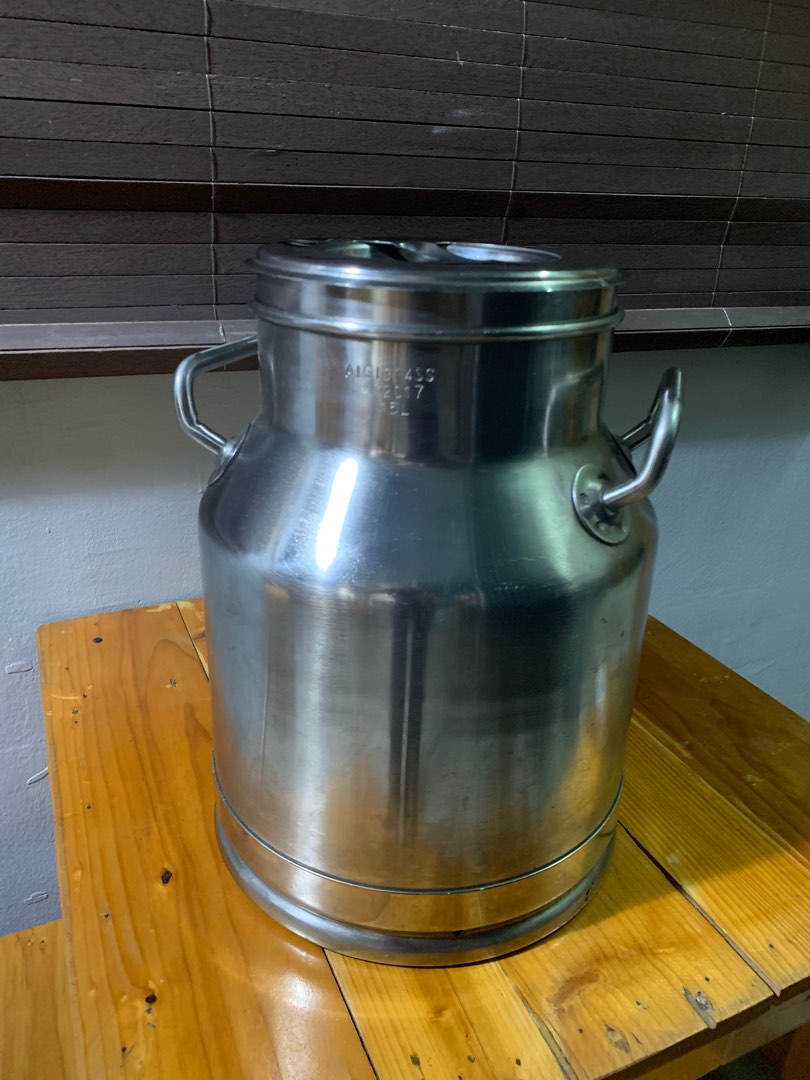 Stainless Steel Milk Container, Furniture & Home Living, Kitchenware