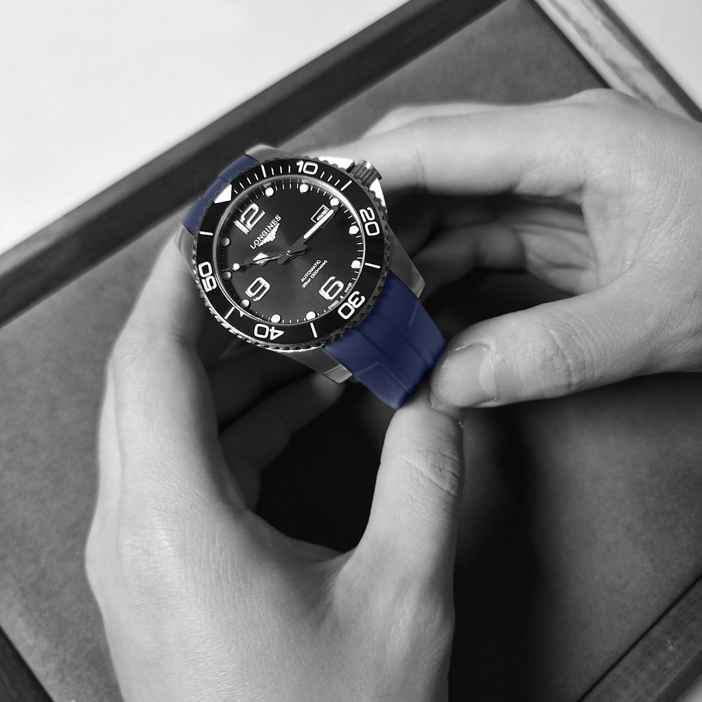 Rubber strap longines hydroconquest deals