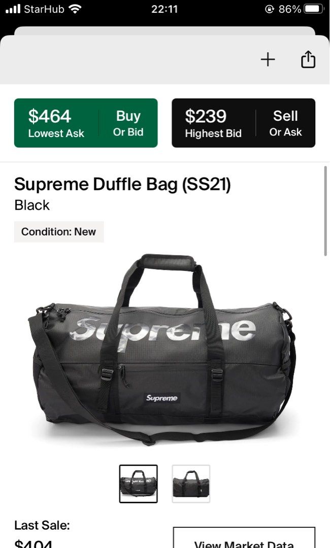 Supreme Duffle Bag (SS21), Men's Fashion, Bags, Sling Bags on Carousell