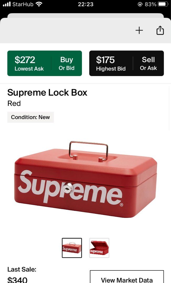 supreme 17AW Lock box Red｜インテリア小物