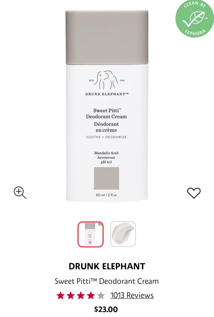 Sweet Pitti Deodorant Cream - Drunk Elephant