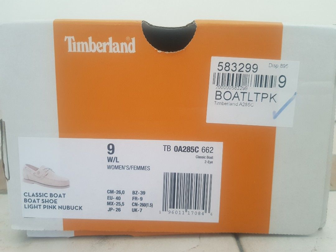 Timberland Classic boat shoes (Light pink), Women's Fashion, Footwear