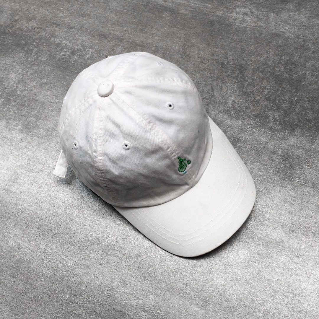 Topi Bean Pole White Cap Basic Logo green Original second / bekas