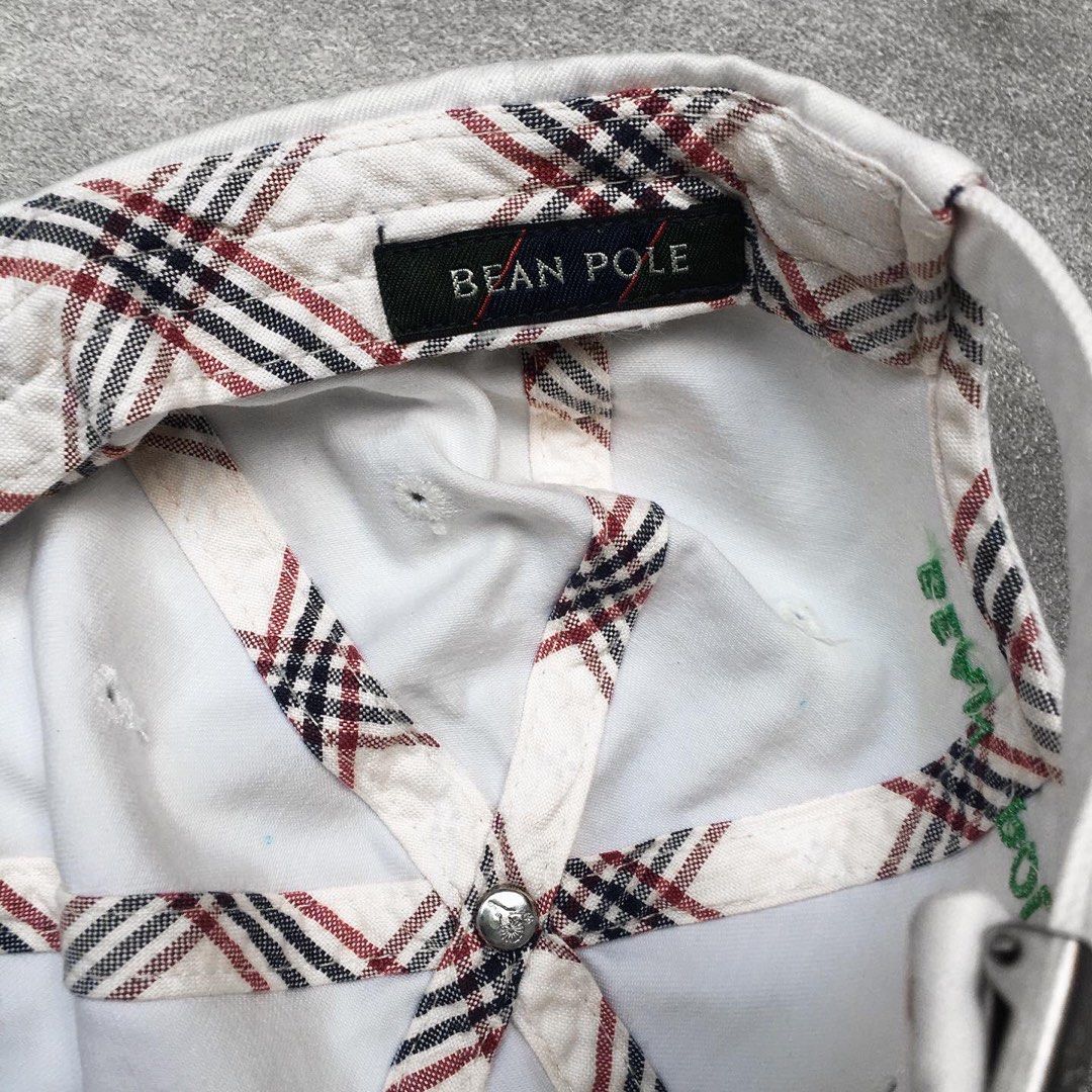 Topi Bean Pole White Cap Basic Logo green Original second / bekas