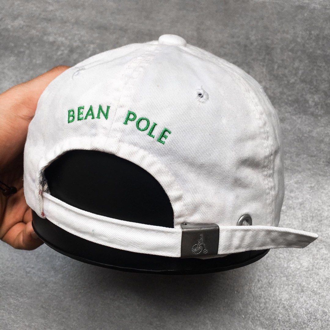 Topi Bean Pole White Cap Basic Logo green Original second / bekas