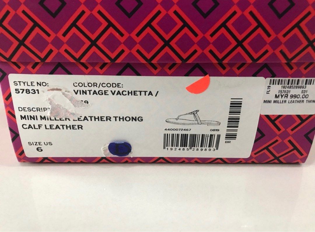 Tory Burch leather tong, Women's Fashion, Footwear, Flats on Carousell