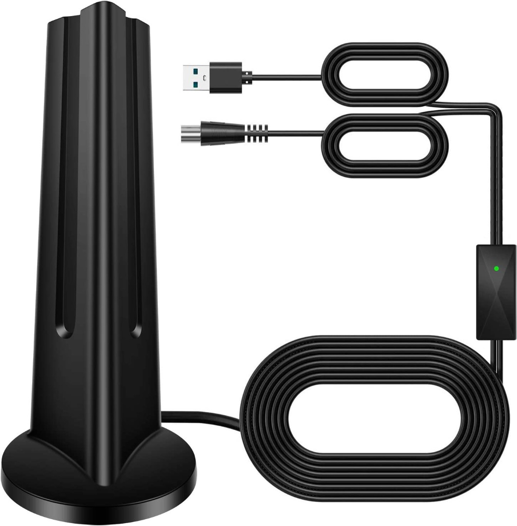 TV Aerial, Indoor 60 Miles Digital HDTV Amplified Antenna Arial