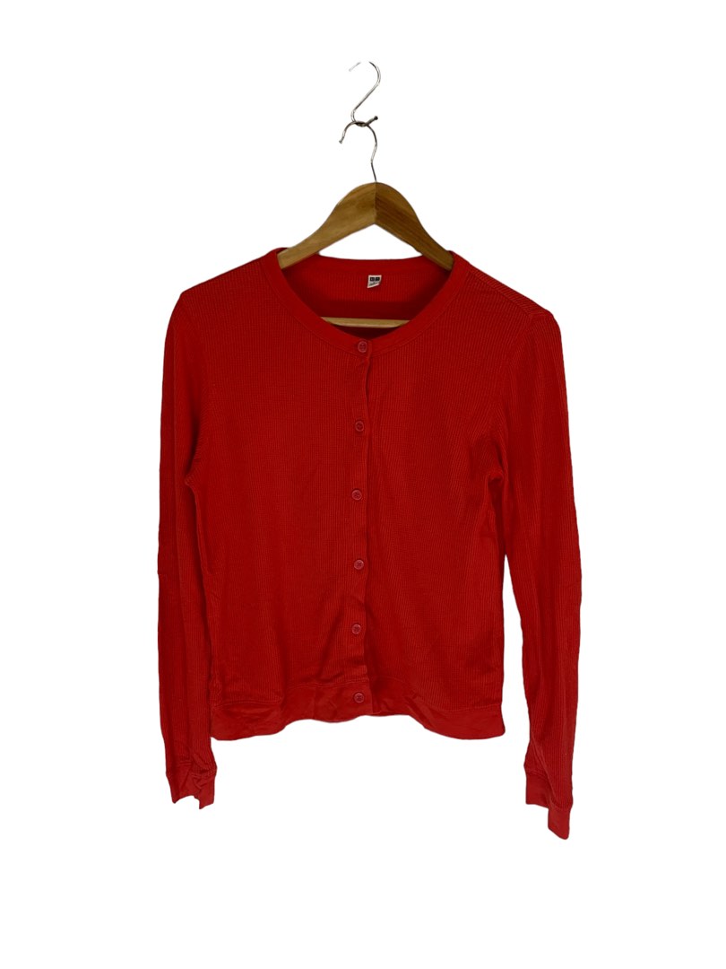 Uniqlo red on sale cardigan