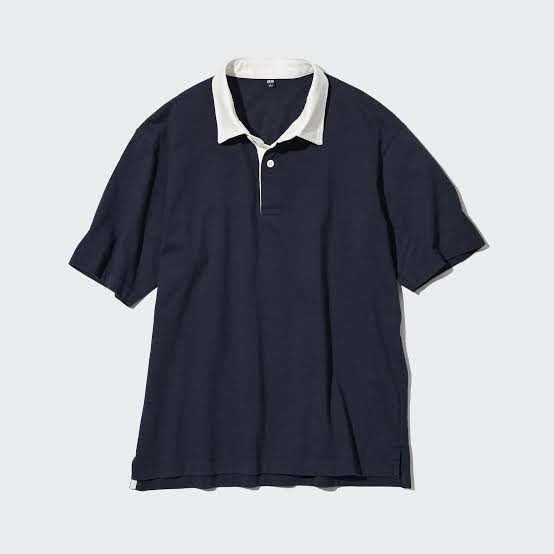 Uniqlo Rugger Polo Shirt (Navy Blue), Men's Fashion, Tops & Sets ...