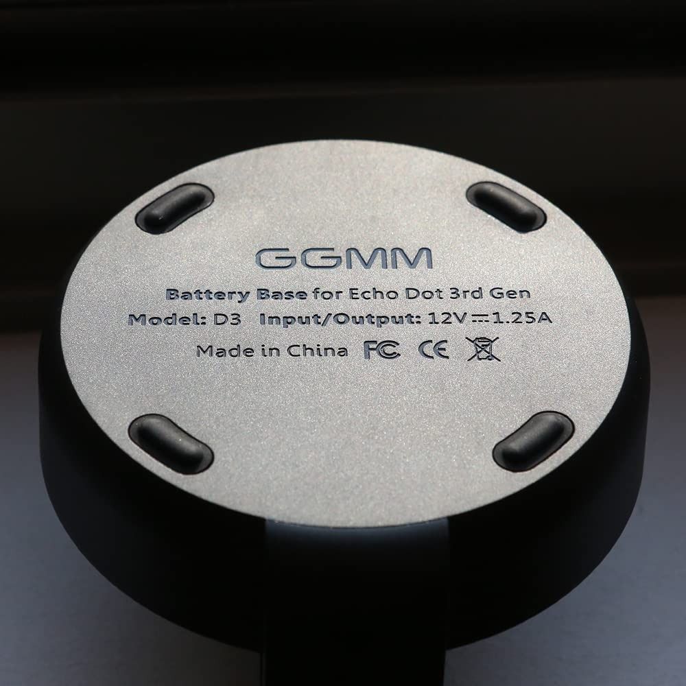 GGMM Echo Dot 3rd Gen Battery Base, Smart and Portable Accessory