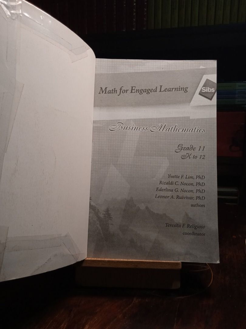 (UST SHS) Math for Engaged Learning Business Mathematics, Hobbies ...