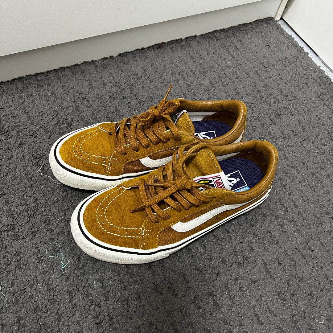 Vans salt wash sk8 low reissue sf in golden brown