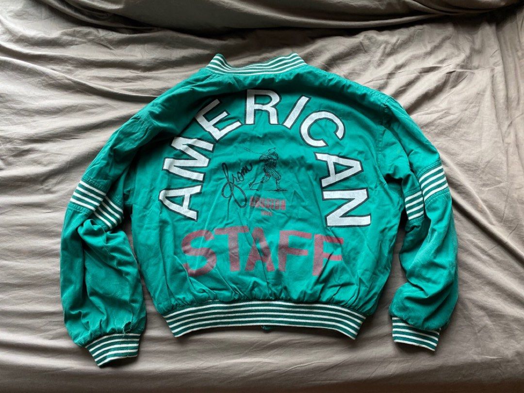 Vintage Baseball Jacket Houston American Staff, Men's Fashion, Coats