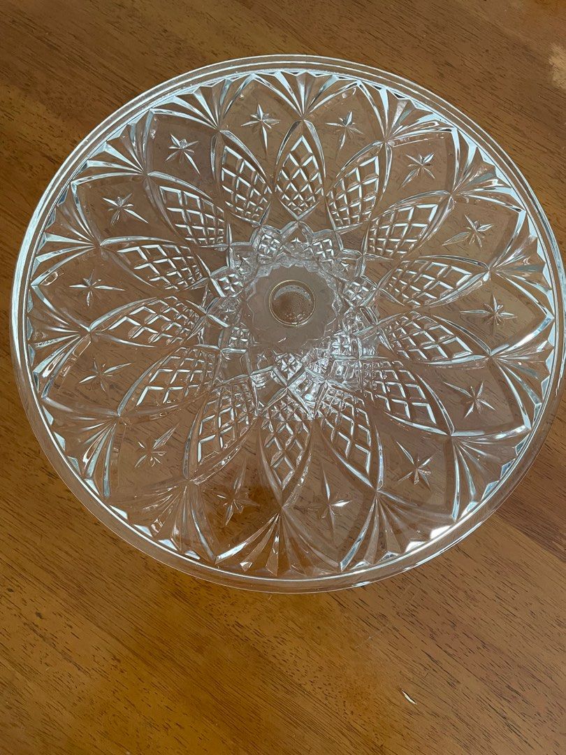 BEAUTIFUL Vintage 24% Lead Crystal Cake Stand From St. George - Etsy