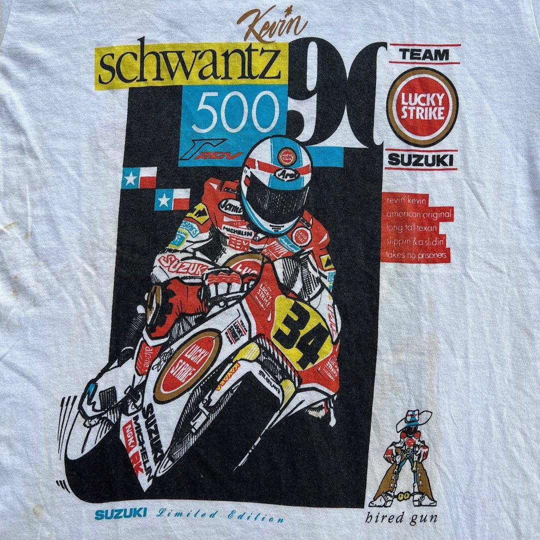 T-shirt Kevin Schwantz #34 - Coton, Design Graphique, Tailles S à XXXL, Unisexe, Idéal Pour Les Fans De MotoGP