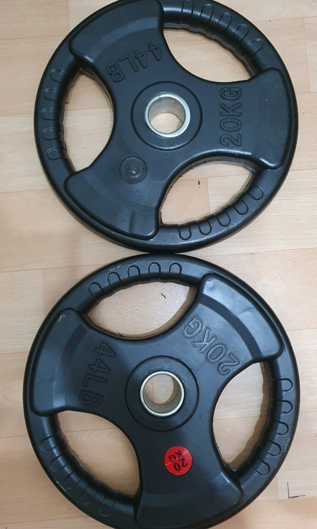 Weight Plate (2 X 20KG) Olympic Size, Sports Equipment, Exercise