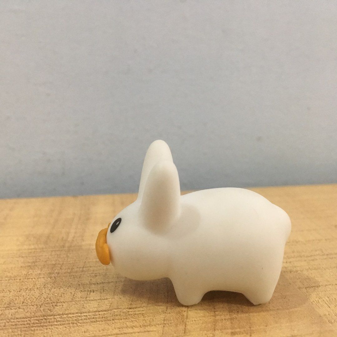 White Stache Happy Labbit (Mini) (Category: Designer & Blind Box Toys) located in Manila. Submitted by dachshund. (Listing ID 1205450784, Image 2). Description: KIDROBOT BY FRANK KOZIK - 1.5 inch vinyl toy - Part of the Happy Labbit Mini Series (2012) Flaw: tiny red stains on side and ear, see 3rd pic RFS: downsizing.