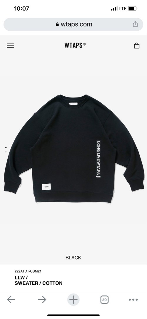 WTAPS LLW HOODY COTTON SWEATER LONG LIVEクロスボーン - パーカー