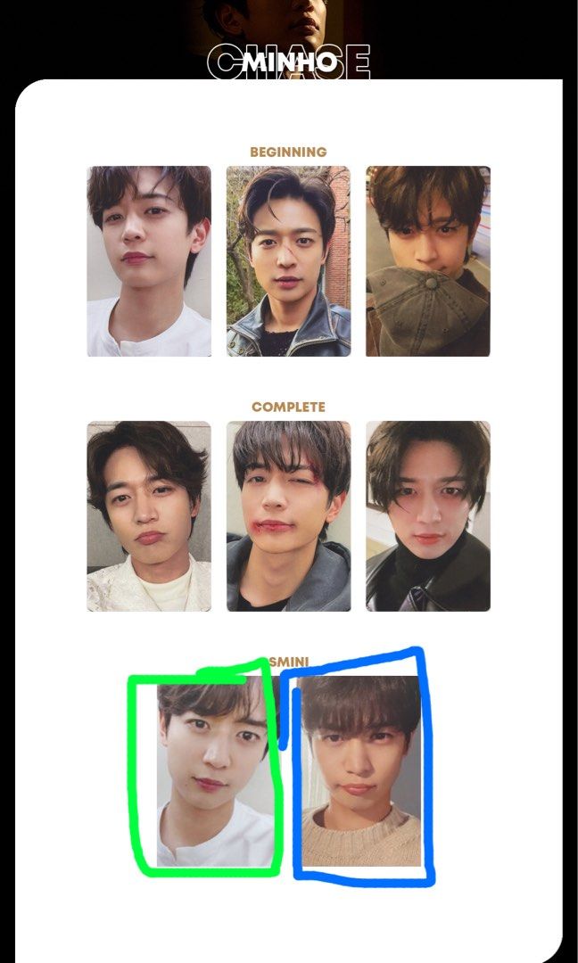 SHINee　ミンホ　chase  トレカ WTT SHINee Minho Chase Photocard, Hobbies & Toys, Memorabilia