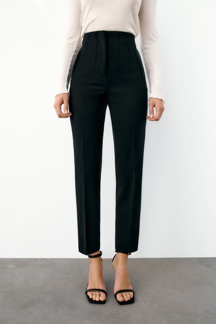 Zara black shop high waisted pants