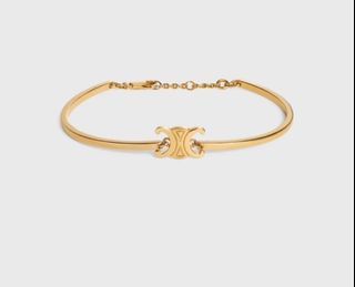 100% 真品 Celine Triomphe 金色 黃銅手鐲