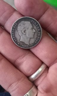 1885 20c alfonso spanish coin