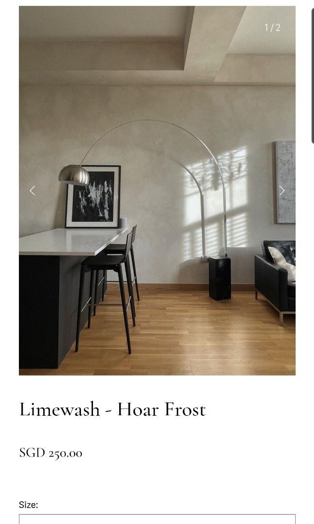 5L Bauwerk limewash paint (Hoar Frost), Furniture & Home Living, Home