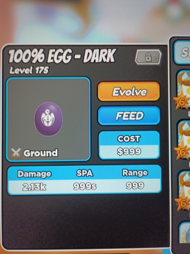 100% Egg - Dark, ASTD, All Star Tower Defense, Roblox
