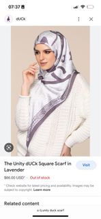 💯 Authentic the unity square duck scarf in lavender - duck sample sale
