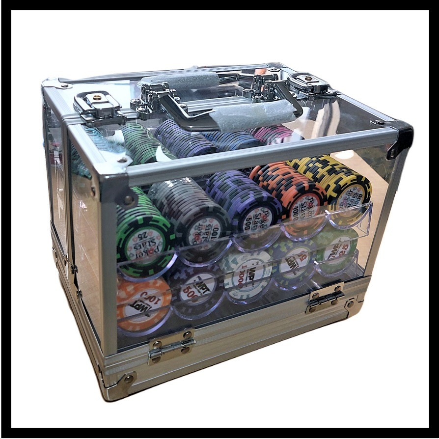 Acrylic Poker Chips Carrier With 6 Racks Acrylic Tray, Hobbies & Toys