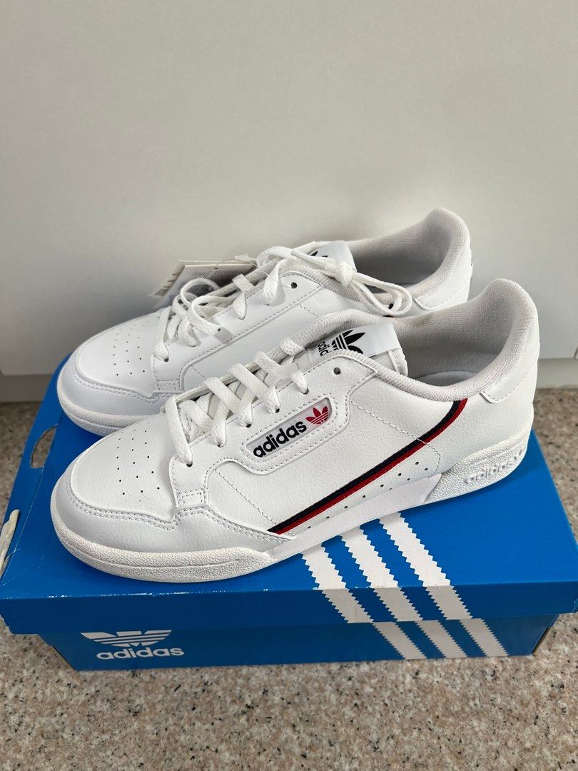 Red adidas best sale continental 80