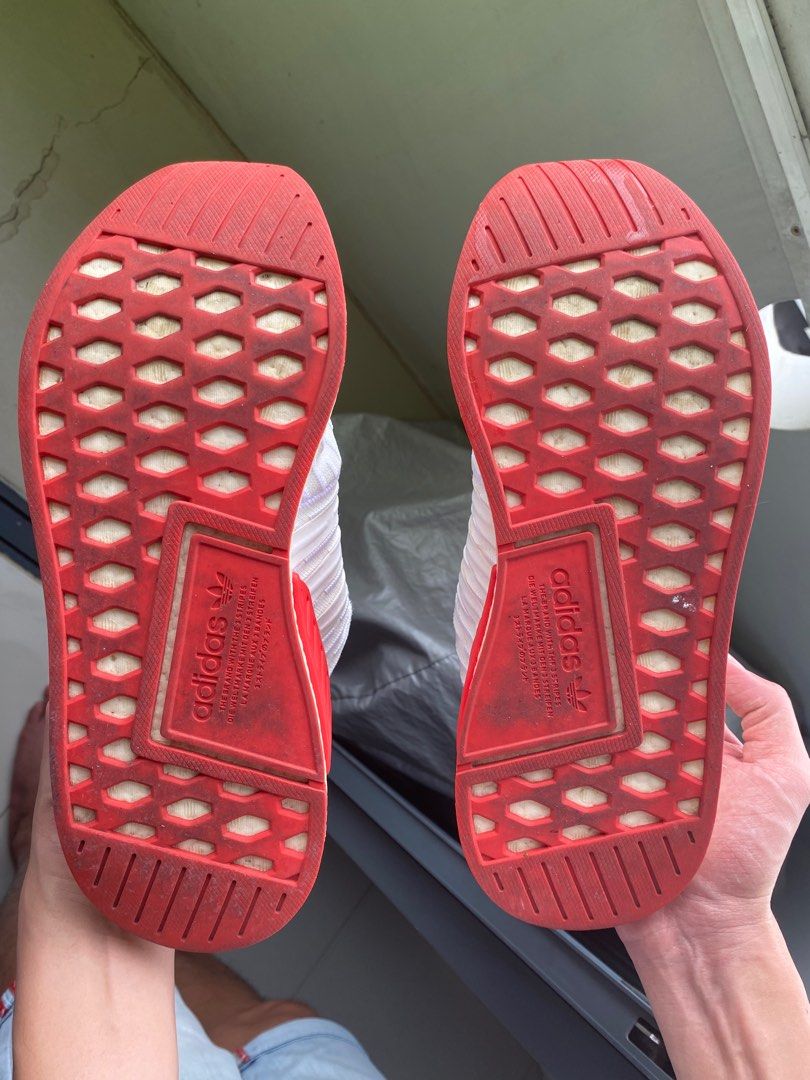 Red bottom nmd top